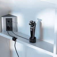 Multiprise USB encastrable d'angle de haute qualité avec 5 types de prises dissimulées pour entrée, salle de bain, armoire à miroir, coin