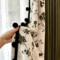 Rideaux en chenille jacquard de style français avec occultation de la lumière de 71 à 90 % pour salon, fenêtres saillantes et baies vitrées