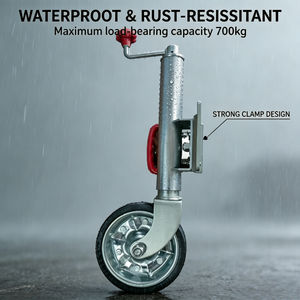 Ruota Girevole con Tubo Esterno da 57mm e Tubo Interno da 51mm, Capacità 700KG, Ruota da 8'' per Rimorchi Utilitari Pesanti Australiani - Product Image 2