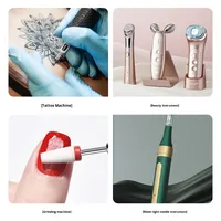 R130 Micro Moteur Instrument de Beauté Perceuse à Ongles et Machine à Tatouer Masseur Vibrant Petit Moteur Brossé CC pour Utilisation de Ventilateur