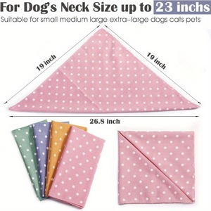 4 bandanas pour <span class=keywords><strong>chien</strong></span> et chat en coton doux et mignon, écharpes réglables pour chiots, foulards d'anniversaire d'automne, cadeaux pour animaux de compagnie - Product Image 3