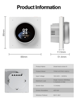 Nouveau Panneau Central Intelligent Tuya Smart Life 2025 avec Bouton Rotatif Wi-Fi et Bluetooth, Écran Connecté aux Haut-parleurs BLE