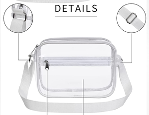 Bolsa Transparente de Estilo Moderno, Aprobada para Estadios, Bolsa de Compras de PVC con Correa Ajustable para Conciertos - Product Image 4