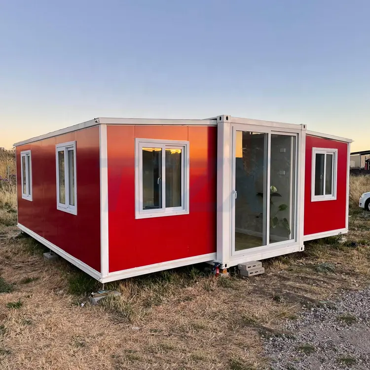 Modulare erweiterbare Häuser 20 Fuß 40 Fuß erweiterbar 2 Schlafzimmer Container haus Home Australien Erweiterbares kleines Haus