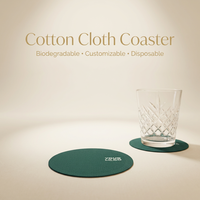 Sous-verres en tissu de coton jetables modernes, serviettes de table personnalisées avec logo couleur, 11,5 cm, pour restaurants, bars à domicile, hôtels