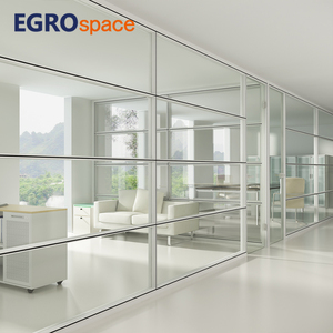 EGROspace <span class=keywords><strong>cloison</strong></span> insonorisée pour salle de travail <span class=keywords><strong>cloison</strong></span> murale <span class=keywords><strong>transparente</strong></span> en verre système intérieur en aluminium <span class=keywords><strong>cloison</strong></span> de bureau modulaire en verre - Product Image 5
