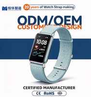 Bracelet de montre en nylon OEM ODM avec boucle magique, extensible, remplaçable, pour Google Fitbit Air Sport, logo personnalisé