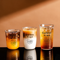 Tasse à eau en verre borosilicate résistante à la chaleur, tasse à café latte américaine pour thé, lait, verre à boire tendance pour femmes à la maison