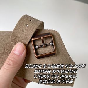 Usine Birkenstocks Vintage vache peau mocassins pour hommes et femmes doux été santé plage chaussures avec semelle souple diapositives pantoufles - Product Image 6