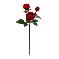 Tige de fleur artificielle en soie pivoine, 1 pièce, tige unique pour décoration de mariage