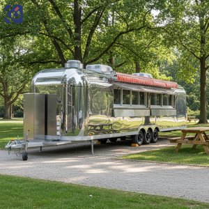 CAMPTRL Remolque de Comida Grande de Acero Inoxidable, Cocina Móvil para Hot Dogs, Helados, Hamburguesas, con Equipamiento Completo de Restaurante - Product Image 1