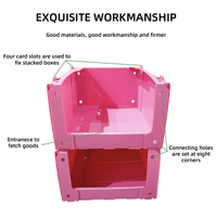 Bacs de rangement empilables en plastique à face ouverte, solutions de stockage pour entrepôt, bacs organisateurs de pièces pour petits articles, quincaillerie, pharmacie