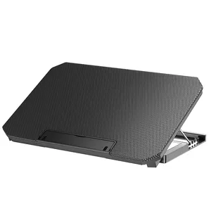 MIYUE Q100 Dual Fan Laptop Stand Notebook Kühler Aluminium luftgekühltes einzelnes schwarzes faltbares Laptop Kühl kissen