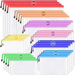 מארגן רשת PVC שקוף, עמיד למים ועמיד לאורך זמן עם רוכסן, למשרד, לבית ולשימוש יומיומי, לאחסון מסמכים - Product Image 5