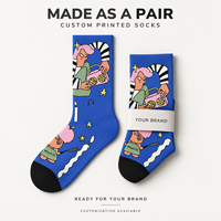 Chaussettes personnalisées OEM pour adultes, en polyester/nylon/coton/bambou/laine, résistantes aux déchirures, séchage rapide, sans couture, impression 360°, chaussettes ras du cou
