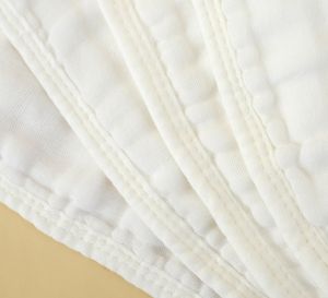 6 couches bébé nouveau-né brodé gaze serviettes bavoirs infantile tout-petits mousseline coton Bandana Burp chiffons - Product Image 6