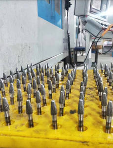 Limes rotatives à double coupe SL-4, tige de 6.35mm (1/4 "), fraises en carbure de tungstène en forme de cône à nez sphérique pour métal et bois - Product Image 5