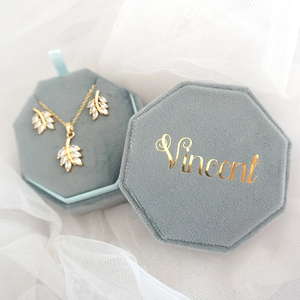 Ins Trendy Octagonal Velvet <b>Ring</b> <b>Box</b> Eco Friendly Buckle Design Personalized Jewelry Storage - Product Image 2