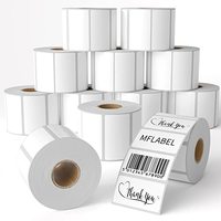 Etiqueta Adhesiva Térmica Impermeable para Envíos, Rollo de Etiquetas de Papel Autoadhesivas con Código de Barras para Supermercados, para Promoción y Uso en Tiendas de Comestibles