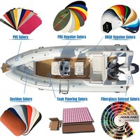 Offre Spéciale 5.8m rigide verre bas console centrale pêche vitesse course hypalon gonflable caoutchouc nervure luxe yacht bateau avec moteur