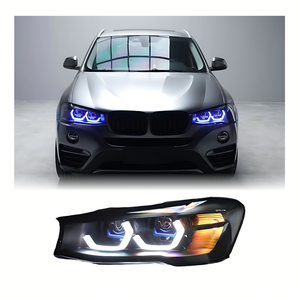 <span class=keywords><strong>Fari</strong></span> HETOP F25 F26 2010-2017, Upgrade LED a Tre Colori X3 X4 DRL, Lente Laser Ikon con Tocco di Blu, Modificati per BMW - Product Image 4