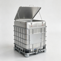 Cuve de stockage personnalisée de 1000 L avec couvercle, certifiée UN, étanchéité fiable, résistante à la corrosion, en acier inoxydable 316