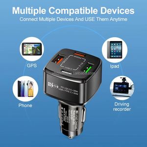 38W 3USB+<b>type</b> <b>c</b> PD 4-port Vehicle Charger QC3.0 Multi-port Car Fast Charging for IPhone14 13 Smartphone <b>Adapter</b> - Product Image 5