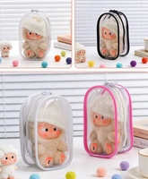 Sac de rangement transparent en PVC pour poupée Kpop avec porte-clés et écouteurs, boîte mystère, sac de transport pour poupée en PVC