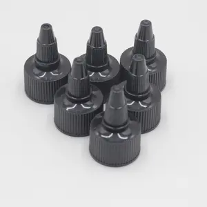 Factory Price Long nozzle spout cap24/410 28/410 twist top cap screw plastic twist top cap for Hair Oil Squeeze Bottle