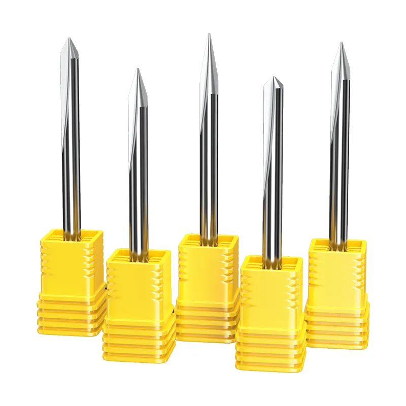 Huhao 3.175mm chân đôi cạnh thẳng rãnh cắt khoan phay cắt CNC bit Router CNC Máy 3821