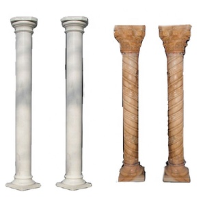 Columna de piedra de mármol beige tallada a mano <span class=keywords><strong>Capital</strong></span> Piedra Columna romana <span class=keywords><strong>Capital</strong></span> - Product Image 3