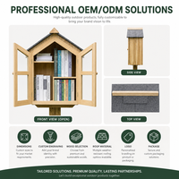 Boîte bibliothèque en bois pour échange de livres en extérieur, rangement raffiné pour livres destiné aux écoles, quartiers et communautés, fabriquée à la main