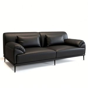 Nouveau design moderne, canapé de bureau à trois places en cuir avec cadre en acier - Product Image 5