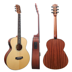Chine Aiersi marque OM solide épicéa corps en acajou guitare acoustique électrique Logo personnalisé Instrument <span class=keywords><strong>de</strong></span> musique folklorique à cordes en acier - Product Image 3