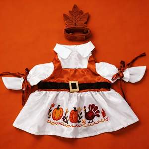 Déguisement de dinde de Thanksgiving personnalisé en petite série de 23 pouces pour porche, cadeau, décoration de porte, fournitures de fête en polyester, Europe - Product Image 3