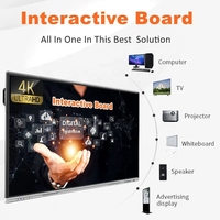 Интерактивная доска CUMEI 4K UHD LCD 65/75/86/98/110 дюймов, 20 точек касания, панель BOE, Android 11-14, для образования и обучения