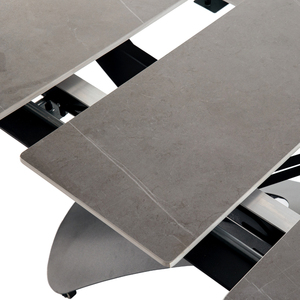 <span class=keywords><strong>Table</strong></span> à manger rectangulaire <span class=keywords><strong>extensible</strong></span> en céramique nordique de luxe avec roulettes - Product Image 5