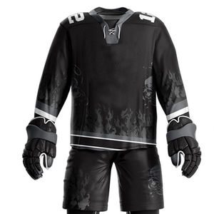 Uniforme de hockey sur glace personnalisé de haute qualité, ensemble complet, sublimation, pour équipe, séchage rapide, uniforme de hockey sur glace pas cher, service OEM ODM - Product Image 4