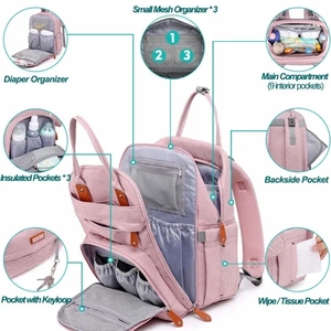 <span class=keywords><strong>Sac</strong></span> à couches étanche, <span class=keywords><strong>sac</strong></span> à <span class=keywords><strong>dos</strong></span> avec tapis à <span class=keywords><strong>langer</strong></span>, organisateur d'extérieur pour poussette de bébé, meilleure vente - Product Image 3