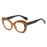 Purple Leopard Round Reading Glasses for Women Anti Blue Light Eyeglasses Frames Presbyopic Glasses Magnifier