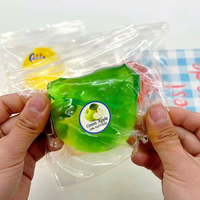 Balle anti-stress à presser 6 cm, sensation gelée fruitée, balle à ventouse, jouet sensoriel pour enfants et adultes, cadeau pour fêtes et événements