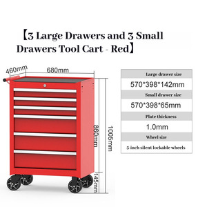 Professional Ergonomic <strong>Tool</strong> Trolley <strong>Mobile</strong> <strong>Cart</strong> With <strong>Tool</strong> Organizer Drawers Mechanics <strong>Workshop</strong> Essential - Product Image 4