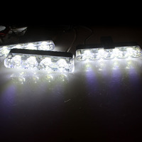DiHui Supplies Nouvelle télécommande sans fil 1 à 4, 16 LED, 12V 1.6A, feux stroboscopiques à clipser pour calandre de voiture, feux clignotants universels