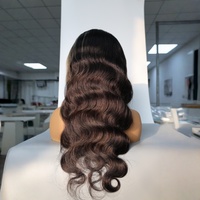 Perruques en cheveux humains naturels vietnamiens, densité 180%, noires, blondes, balayage, ondulées, avec dentelle complète