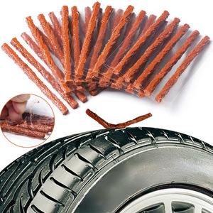 Tira de sellado de caucho para reparación de neumáticos sin cámara de 100*6mm para coche y motocicleta, herramienta extra larga para pinchazos, emergencia de neumático pinchado - Product Image 1
