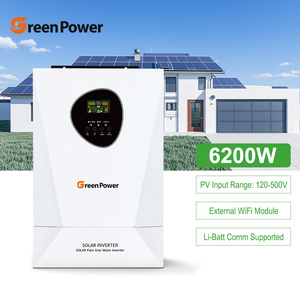6.2kw高周波オフグリッドソーラーインバーター純粋正弦波48V Pwm 8.6KW 11KW 6200w 6200ワットハイブリッドソーラーインバーター - Product Image 1