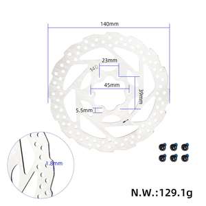 Rotor de Freno de Disco de 140 mm y Seis Orificios para Patinete Eléctrico Kukirin G3 G2 Master, Repuesto de Piezas de Freno Hidráulico, Freno de Disco de 140 mm - Product Image 2