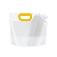Pochette souple transparente en nylon composite avec bec verseur, sac stand-up de qualité alimentaire, fabriqué au Hebei, pour le stockage d'huile d'olive, de lait, sac portable pour bière, offre spéciale