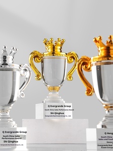 Trofei in Cristallo di Alta Qualità Personalizzabili Gratuito, Sculture Personalizzabili, Medaglie Oro Argento Bronzo, Targhe Premio di Fine Anno - Product Image 2