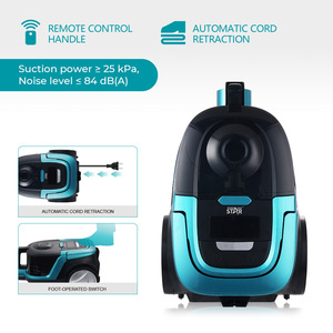 Aspiradora en formato canister Winning Star de 2500W para limpieza en seco de pisos, con pedal y control remoto para uso doméstico. - Product Image 4